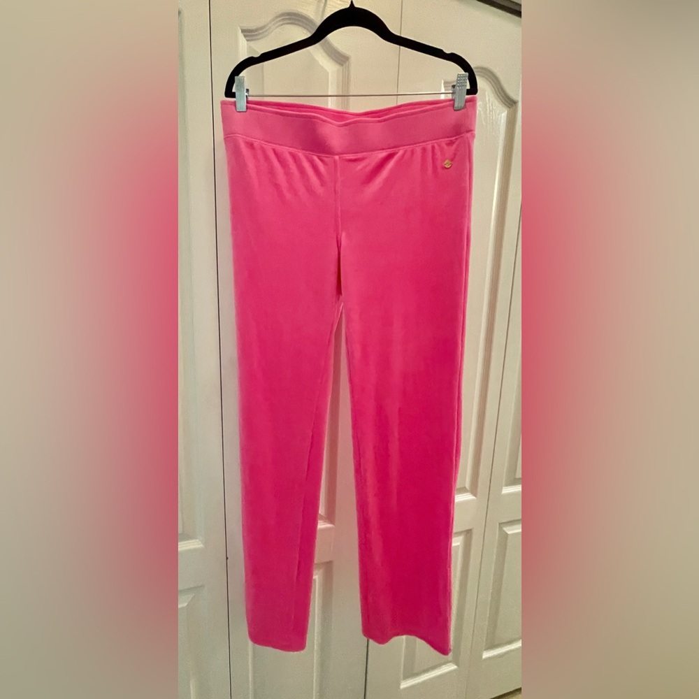 Lily Pulitzer Lounge Set Hoodie/Pants Sz M New w/tags Plumeria Pink Soft Velour - Picture 6 of 14